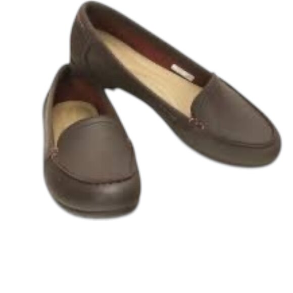 Crocs NWOB Marin ColorLite Loafers Women's Size 6.5 Mahogany Brown Slip On - Picture 11 of 11